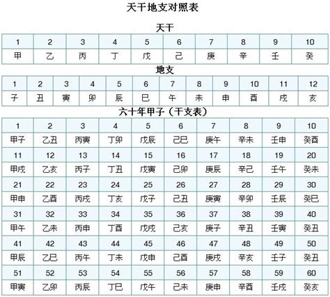 癸午年|天干属性 干支纪年对照表